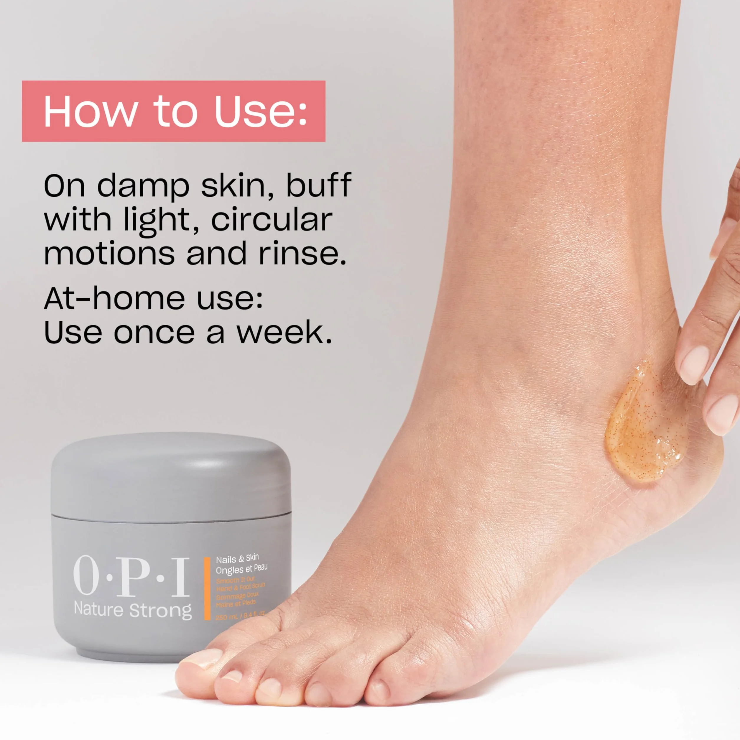 OPI Nature Strong Gommage Mains & Pieds Exfoliant au Sel Marin 250 ml