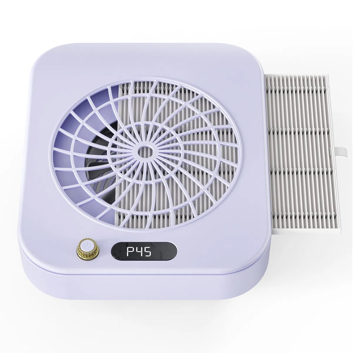 Aspirateur à Poussière pour Ongles Professionnel avec Aspiration Puissante 360°, 45 Niveaux de Vitesse & Filtre Réutilisable, 160CFM 4300RPM Extracteur de Poussière Silencieux