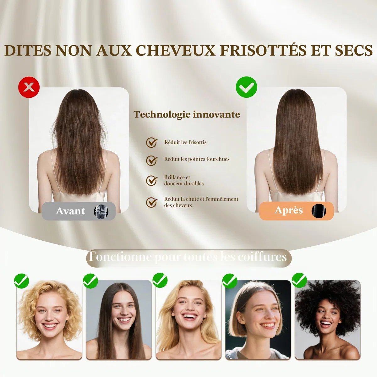 townssilk Bonnet de nuit 100% soie de mûrier pour femme, bonnet de nuit 16 momme en soie, bon pour les cheveux, protège les cheveux, bonnet de nuit en soie, double couche,coffee