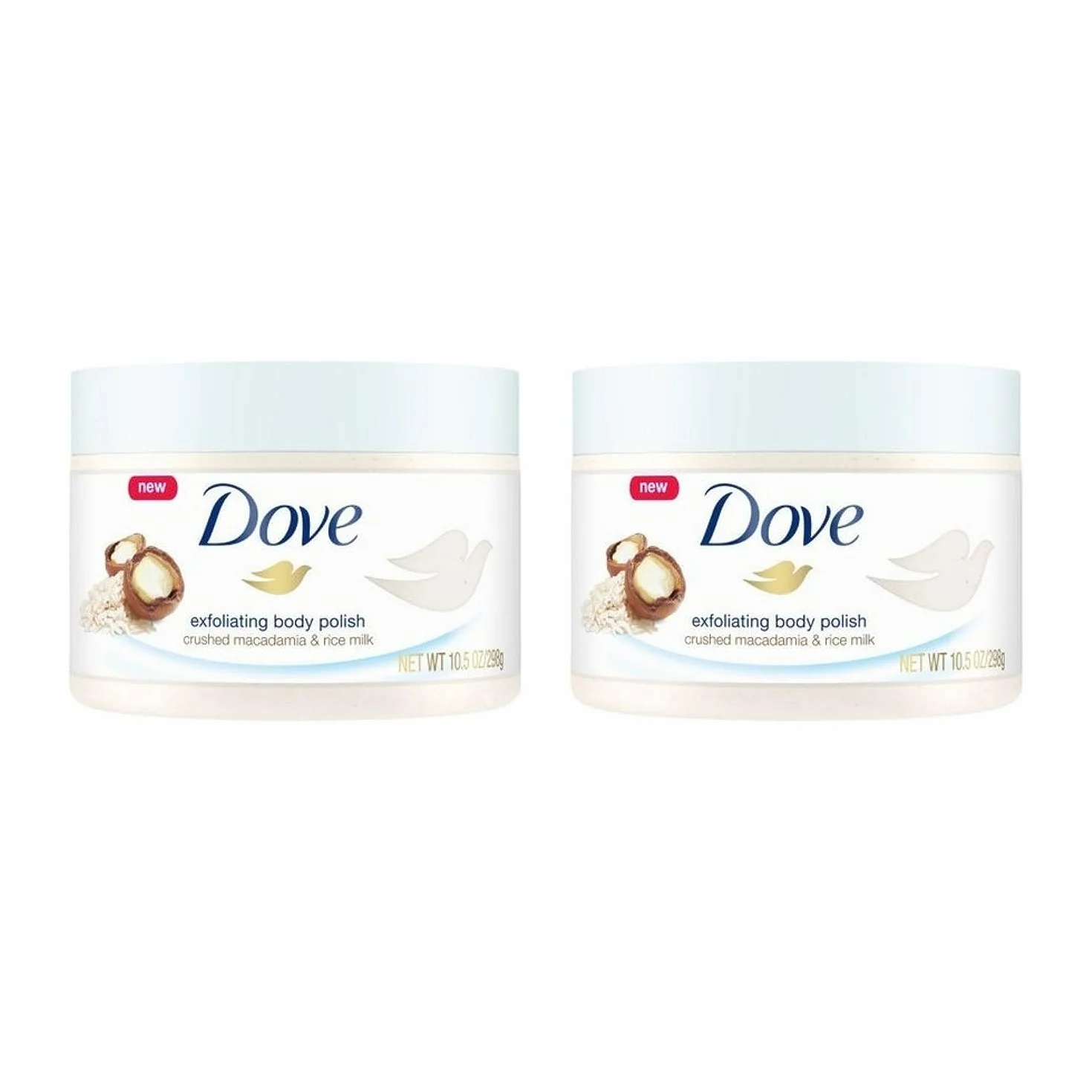 Dove Gommage Corps Macadamia et lait de riz 297,7 g lot de 2