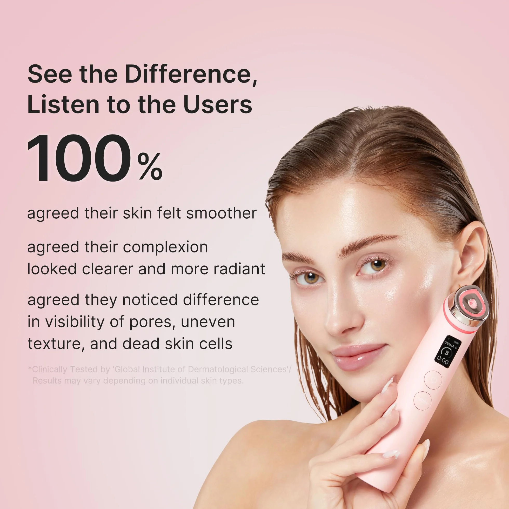 medicube Age-R Booster Pro | 6-in-1 Real Glass Glow Beauty Massager | Looking Glass Skin | Korean Skin Care, Pink