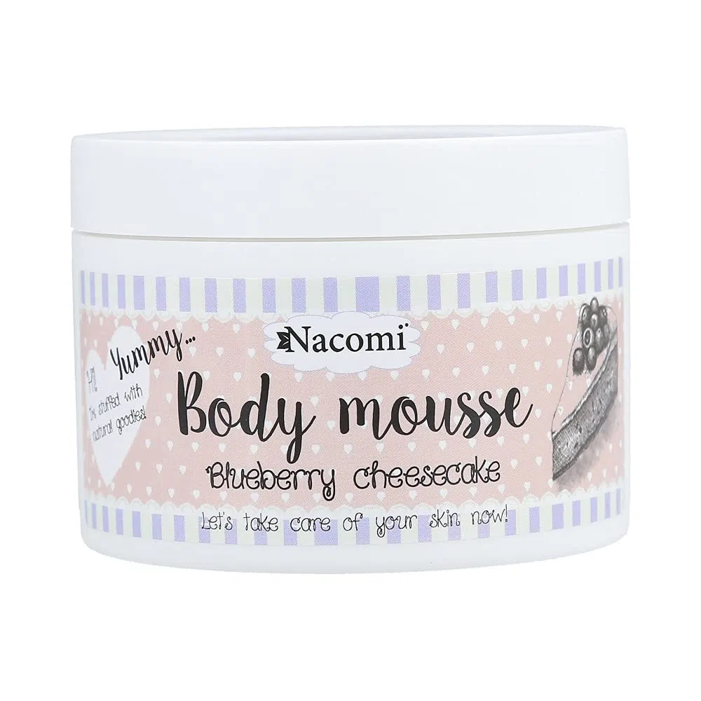 NACOMI Yummy Body Mousse – Mousse corps cheesecake aux myrtilles 180ml