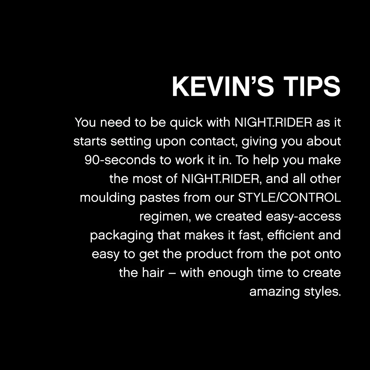 Kevin Murphy, Night Rider Texture Pâte 100g