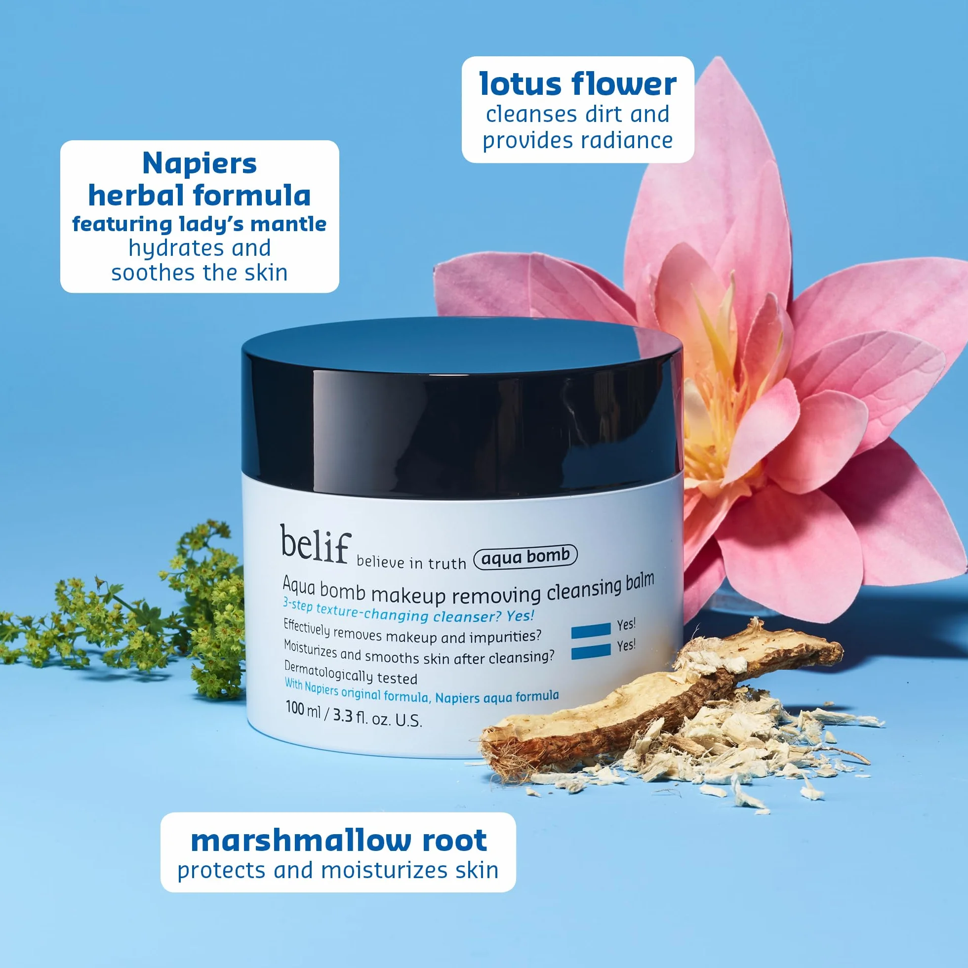 Belif Aqua Bomb Makeup Removing Cleansing Balm 100ml Baume Nettoyant Hydratant