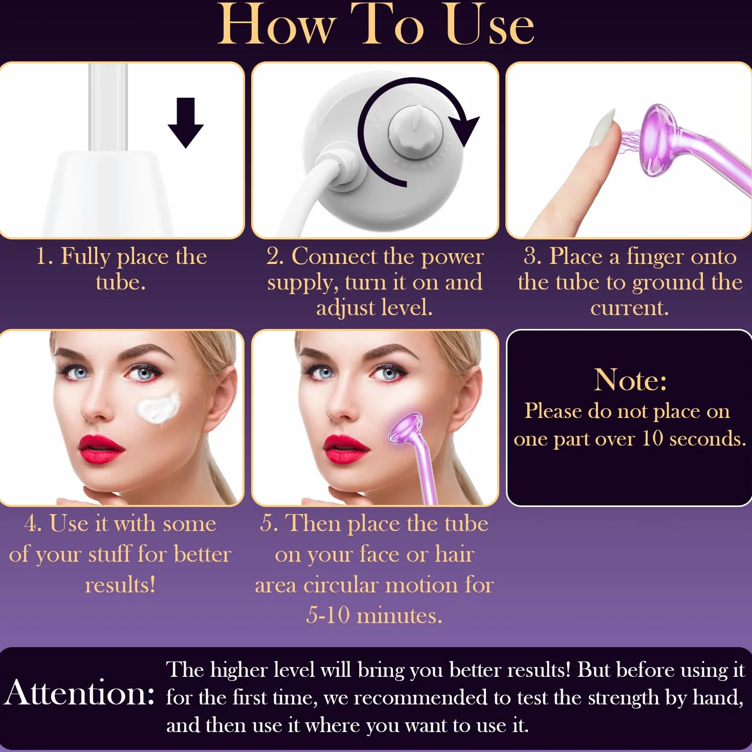 TUMAKOU Appareil Haute Frequence Esthetique Argon 6 en 1 - Appareil Haute Fréquence Visage pour l'acné, les Rides, le Raffermissement de la Peau- Soins pour le Visage