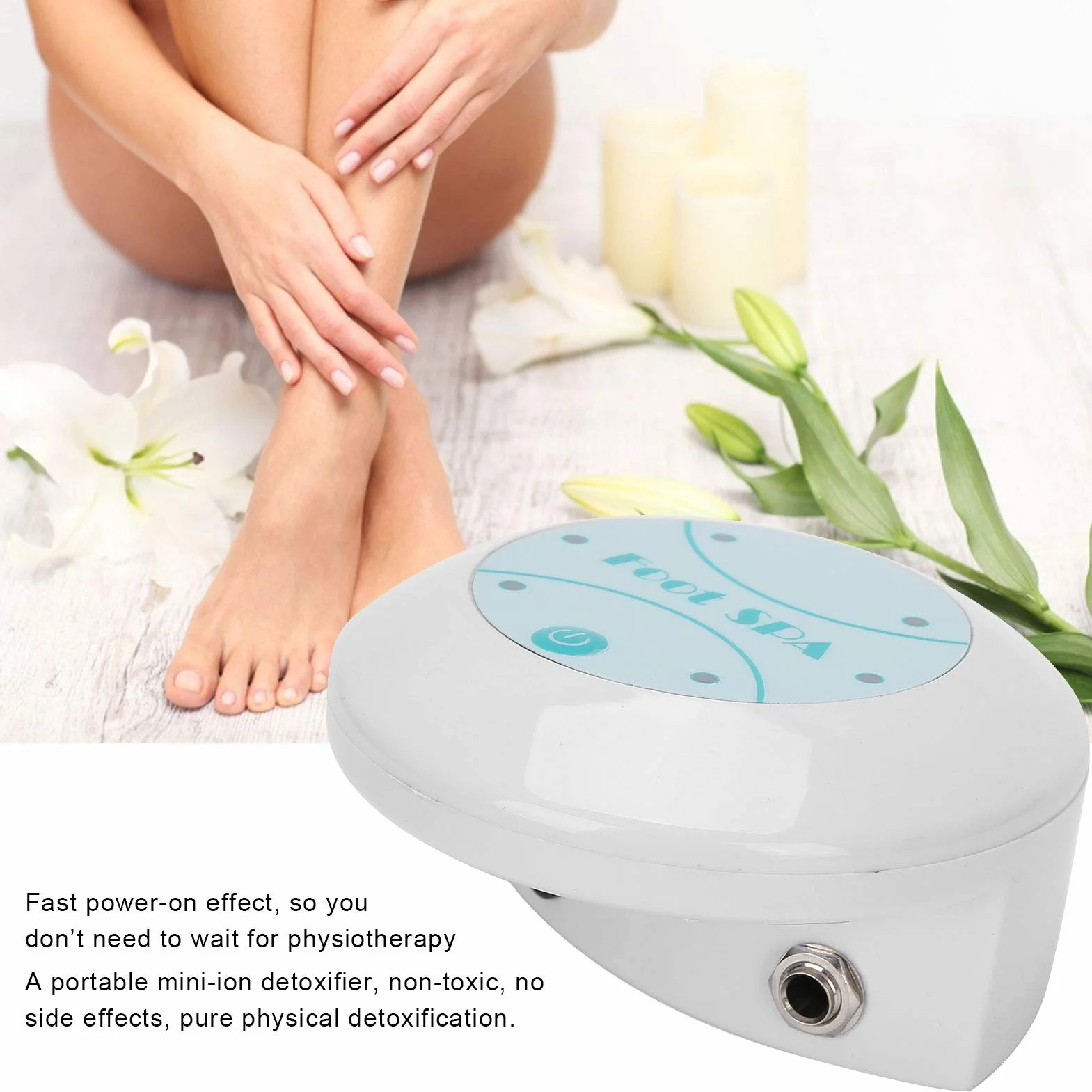Machine de Désintoxication de Bain de Pieds Ionique Portable, Spa de Pieds Ionique