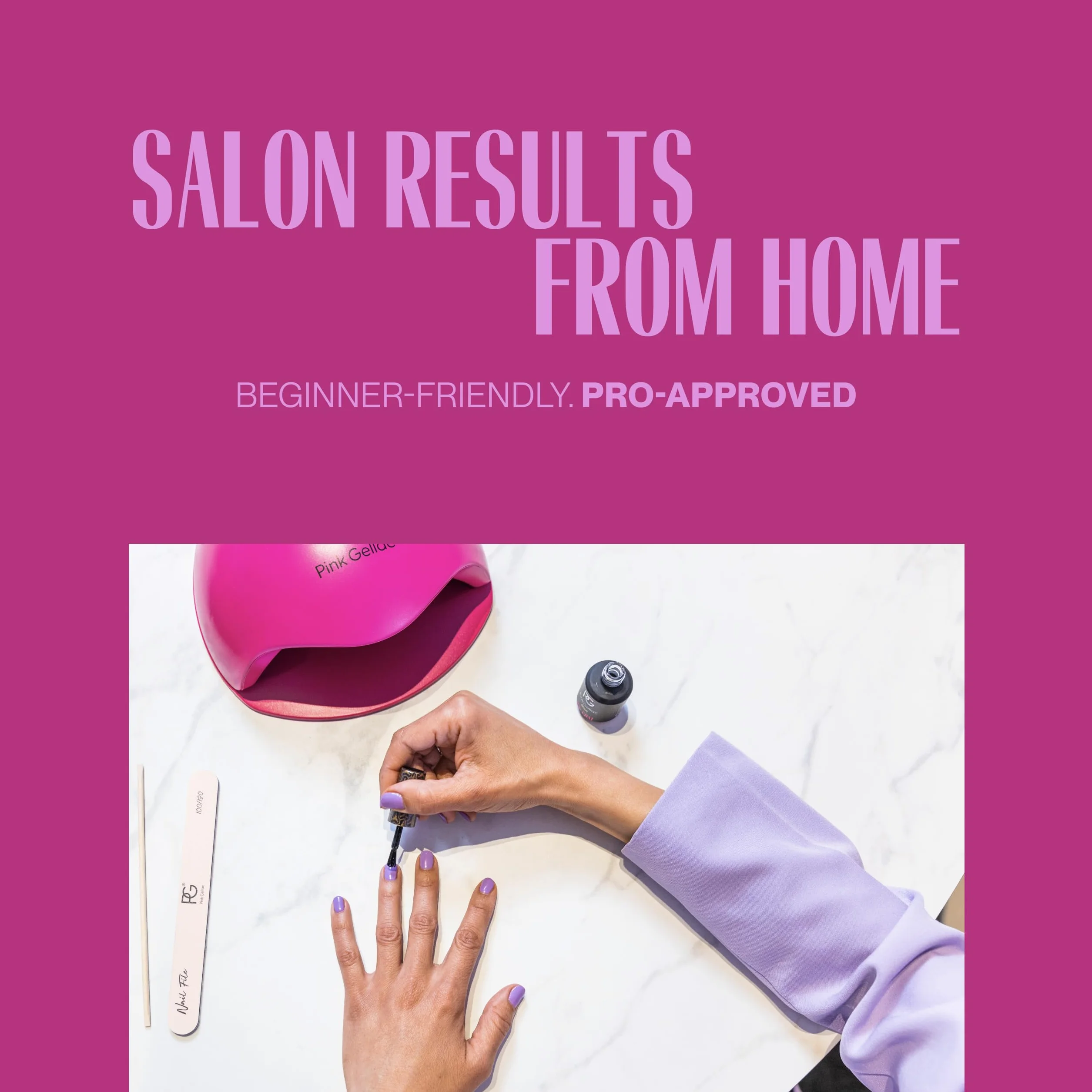 Pink Gellac Manucure Kit Semi Permanent avec Lampe UV LED Noir, 4x Teintes Roses 15 ml, Top & Base Coat Gel UV, Dissolvant et Cleaner
