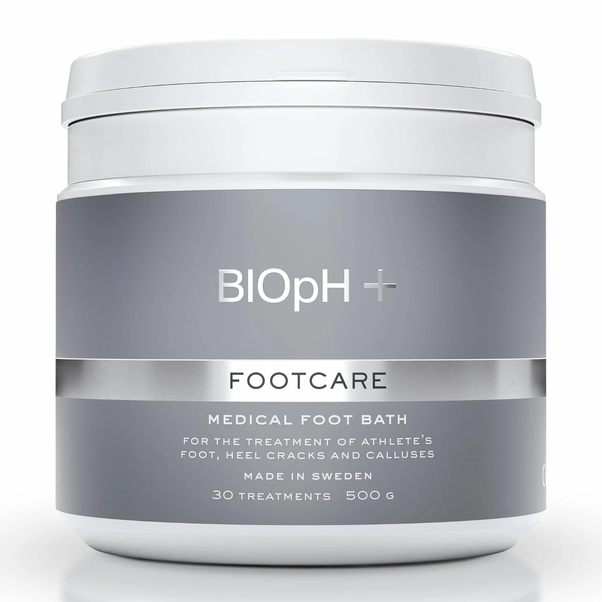 BIOpH+ Soin des pieds 500 g Bain de pieds antifongique Traitement pied d'athlète talons fendillés callosités