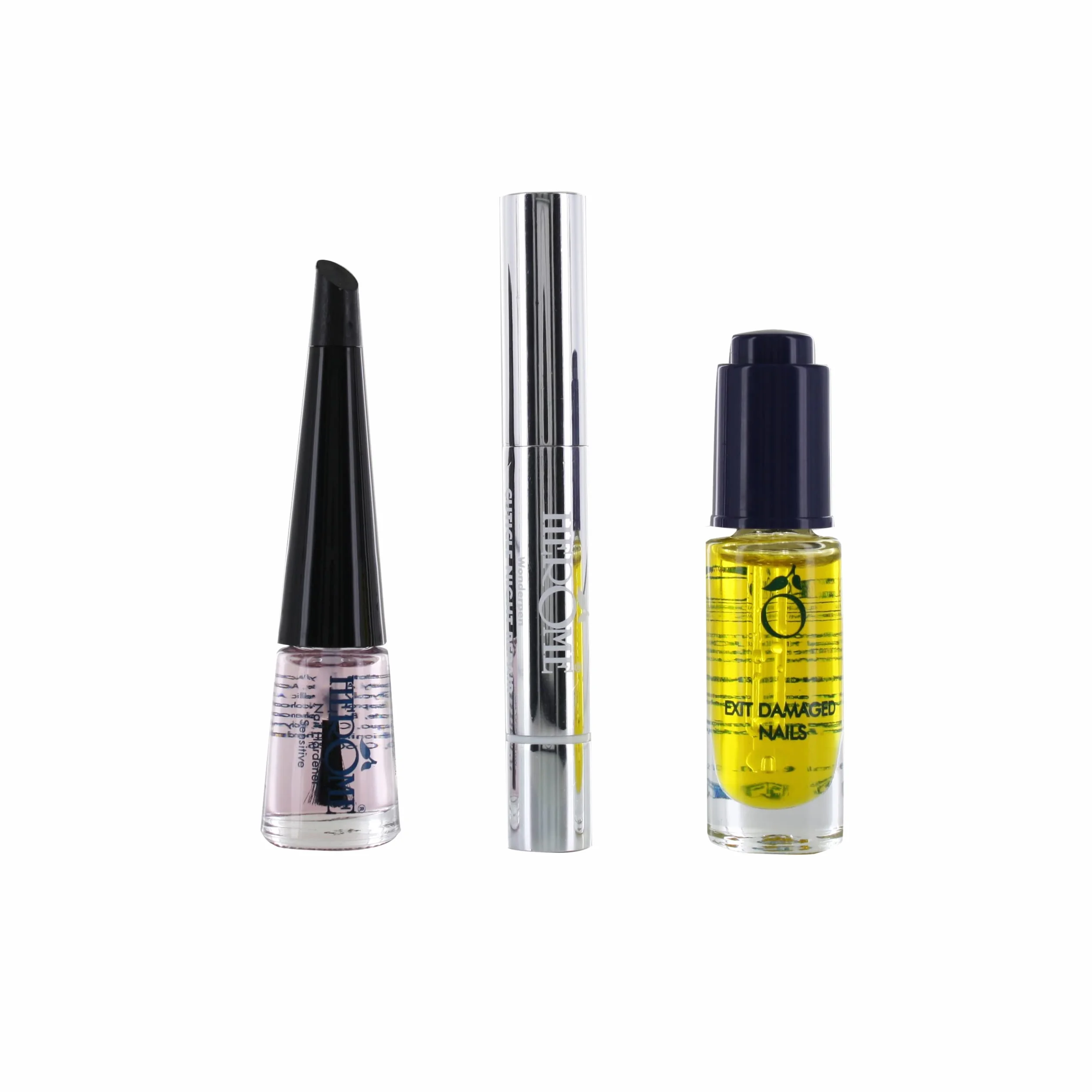Herome 3-en-1 Nail Essentials Set Rose Travel Set Soin Réparateur Ongles Cassés Kit Huile Ongles Abîmés Sérum Cuticules Durcisseur