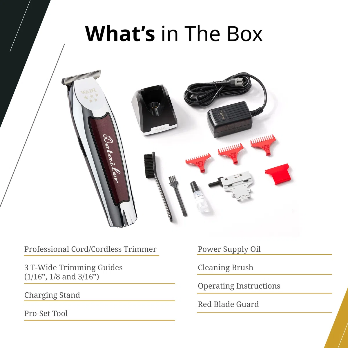 Wahl Professional Tondeuse Li sans fil – Léger, coupe et détails précis