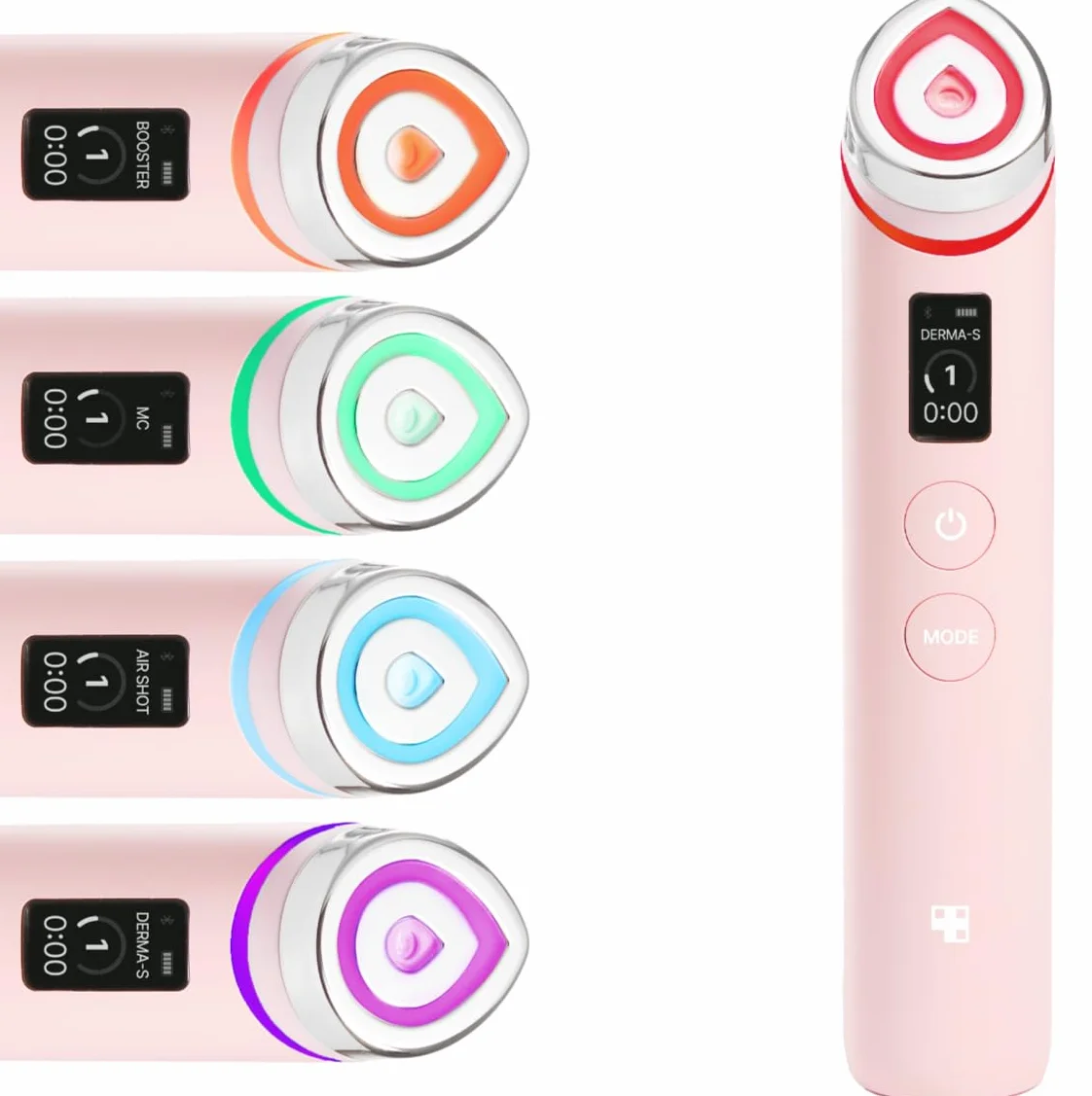 medicube Age-R Booster Pro | 6-in-1 Real Glass Glow Beauty Massager | Looking Glass Skin | Korean Skin Care, Pink