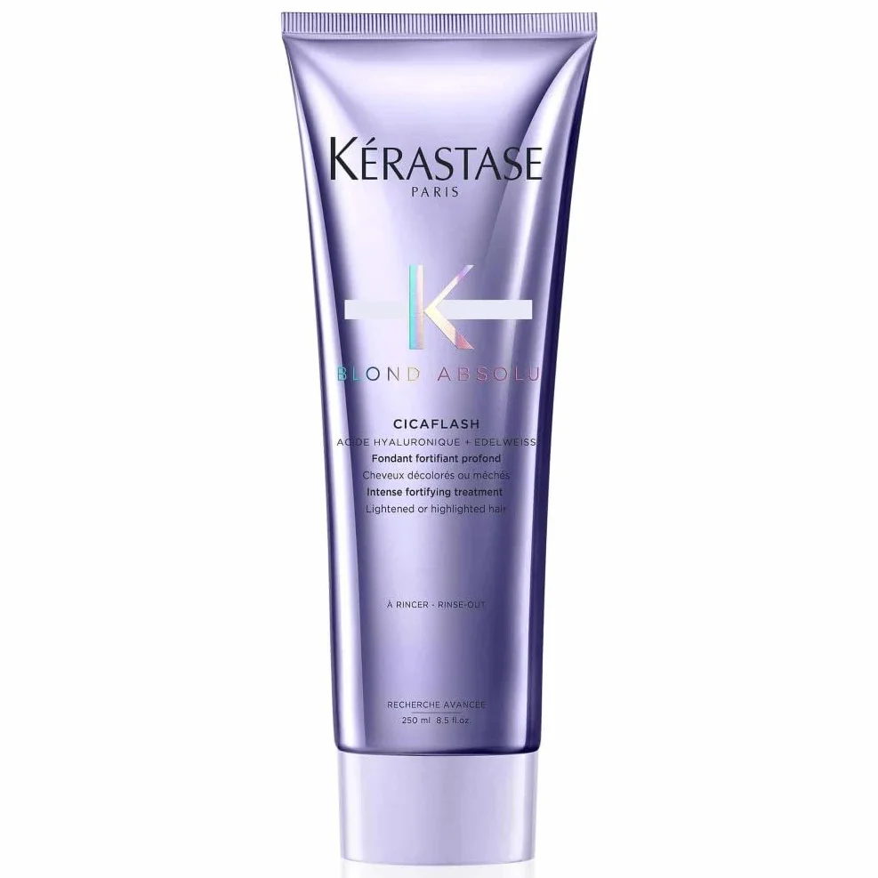 KERASTASE Blond Absolu Fondant Fortifiant Profond Cicaflash Après-Shampoing Réparateur Anti-Casse Cheveux Blonds Décolorés Méchés 250 ml