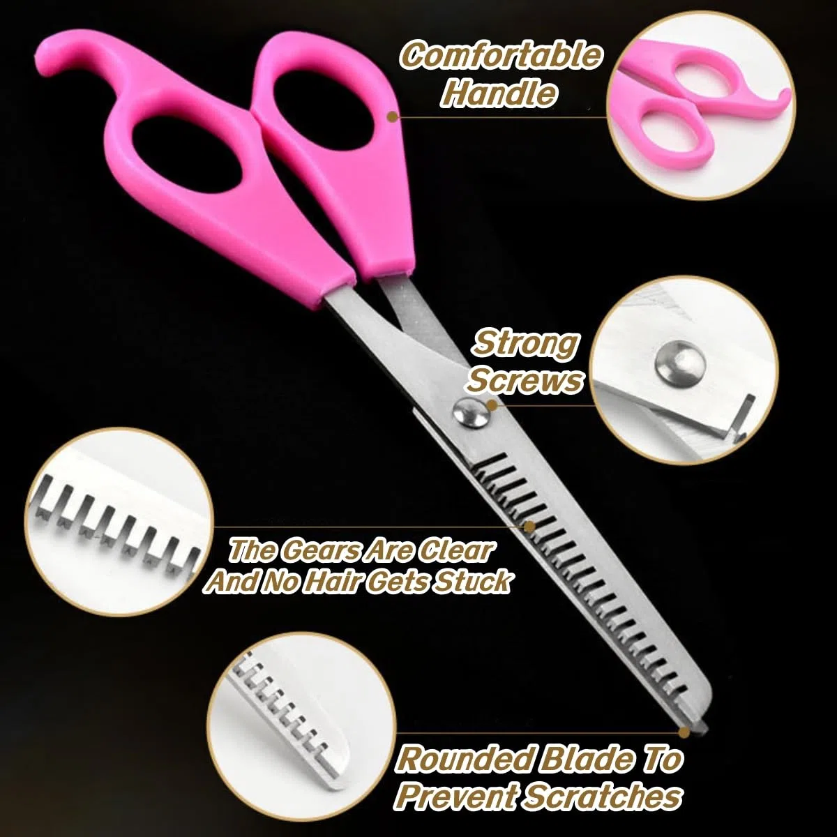 Outils de Coiffure DIY Bricolage Tondeuse, 4 Pièces Kit D'outils de Coupe de Cheveux Bricolage, Accueil Outil de Coupe de Cheveux Ciseaux de Coiffure Professionnels, Coupes De Cheveux Lame Peigne