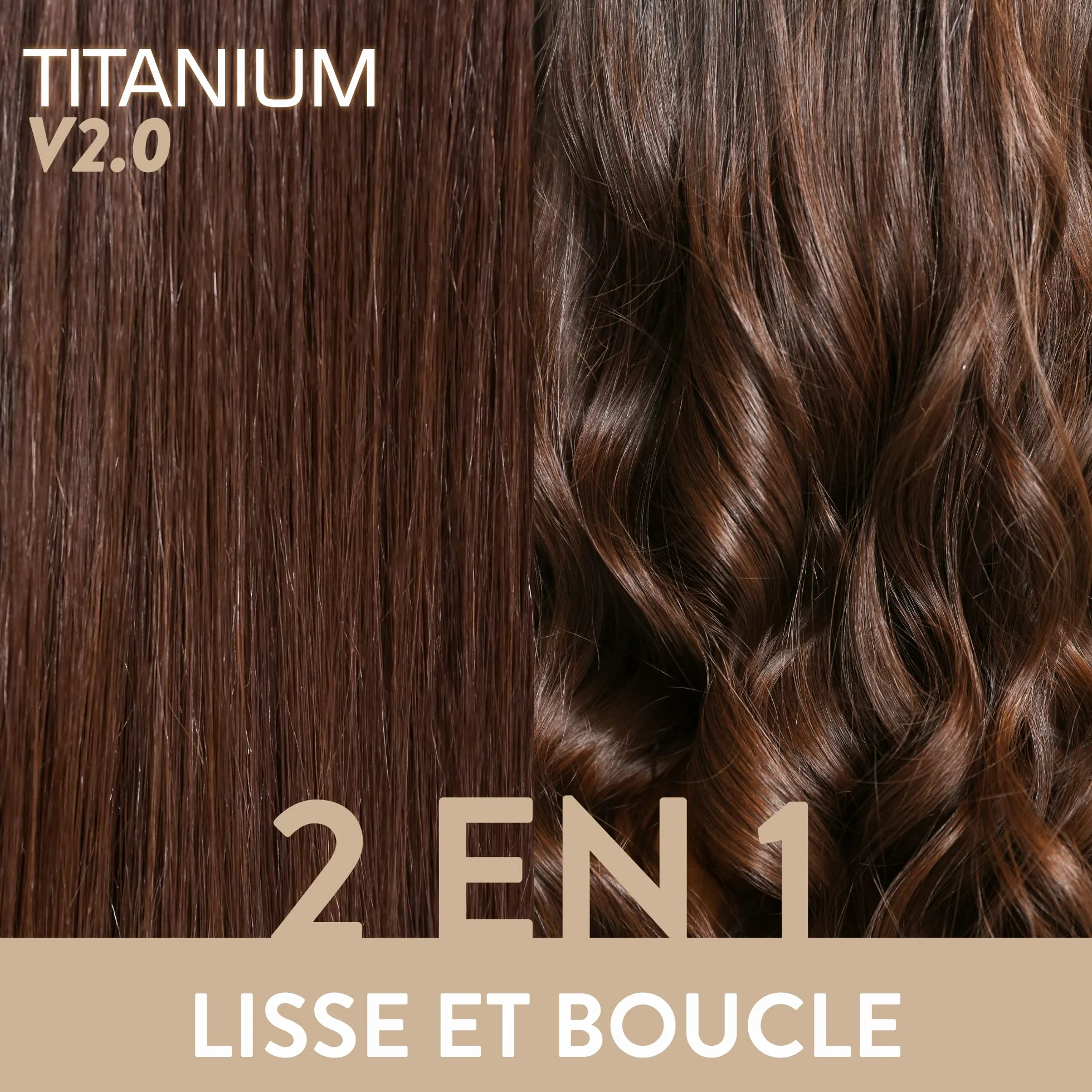 Demeliss Lisseur Vapeur Titanium V2.0 Fer à Vapeur 2 en 1 Plaques Flottantes Fines