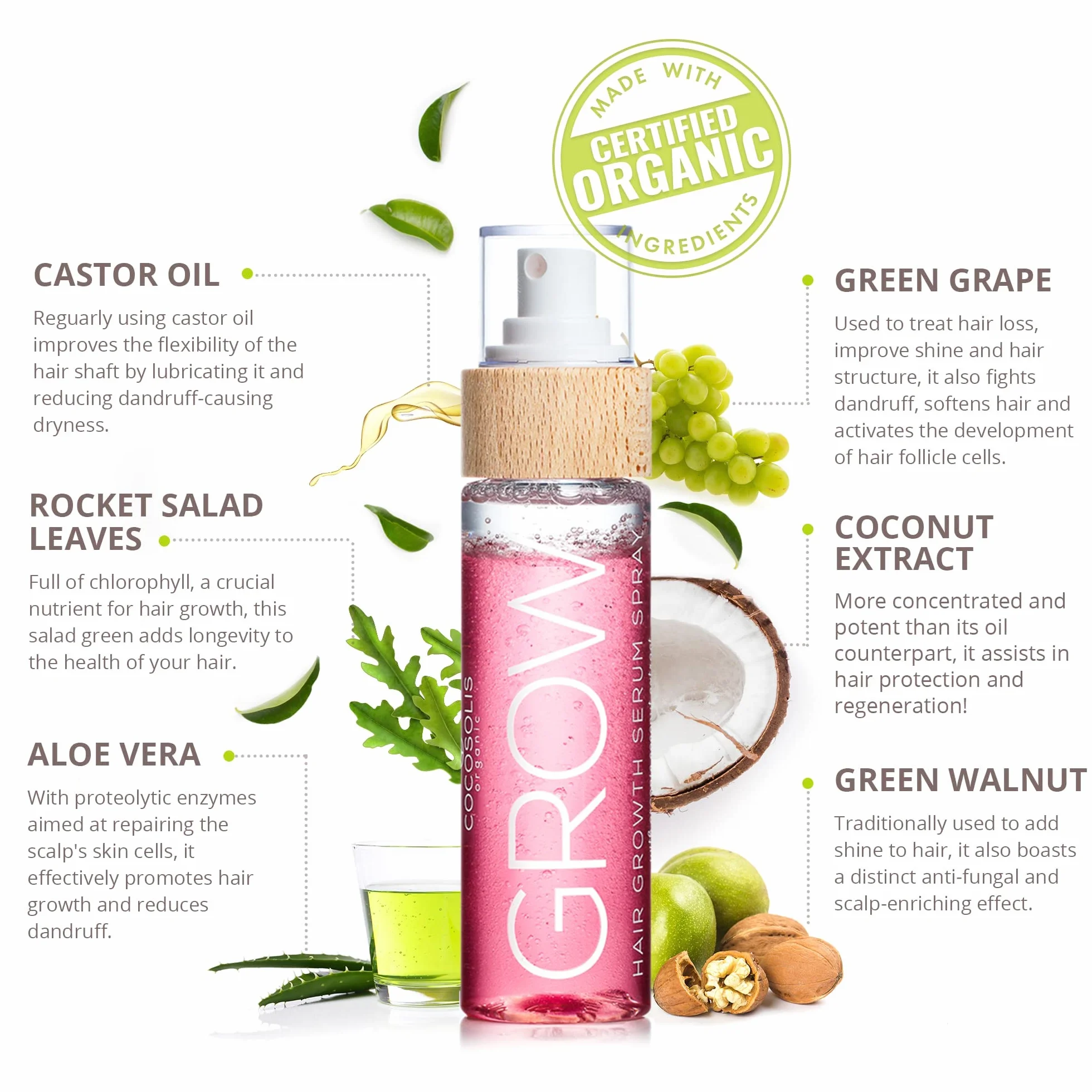 Cocosolis Sérum Cheveux Grow 110ml