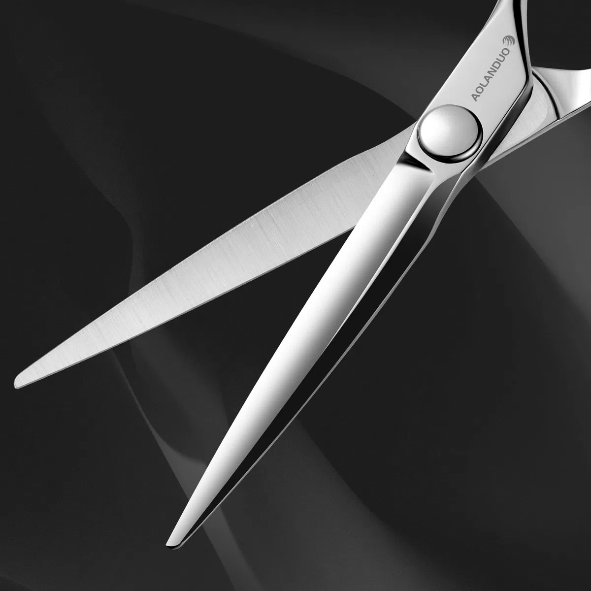 Ciseaux de coiffeur pro AOLANDUO 6 pouces – Acier japonais VG10, tranchant convexe authentique, poignée ergonomique déportée avec roulement à billes pour coiffeurs de salon