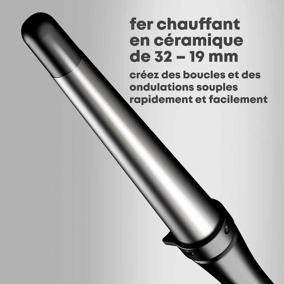 Revamp Progloss Big Hot Wand Fer à Boucler Conique Céramique avec Gant Protecteur de Chaleur