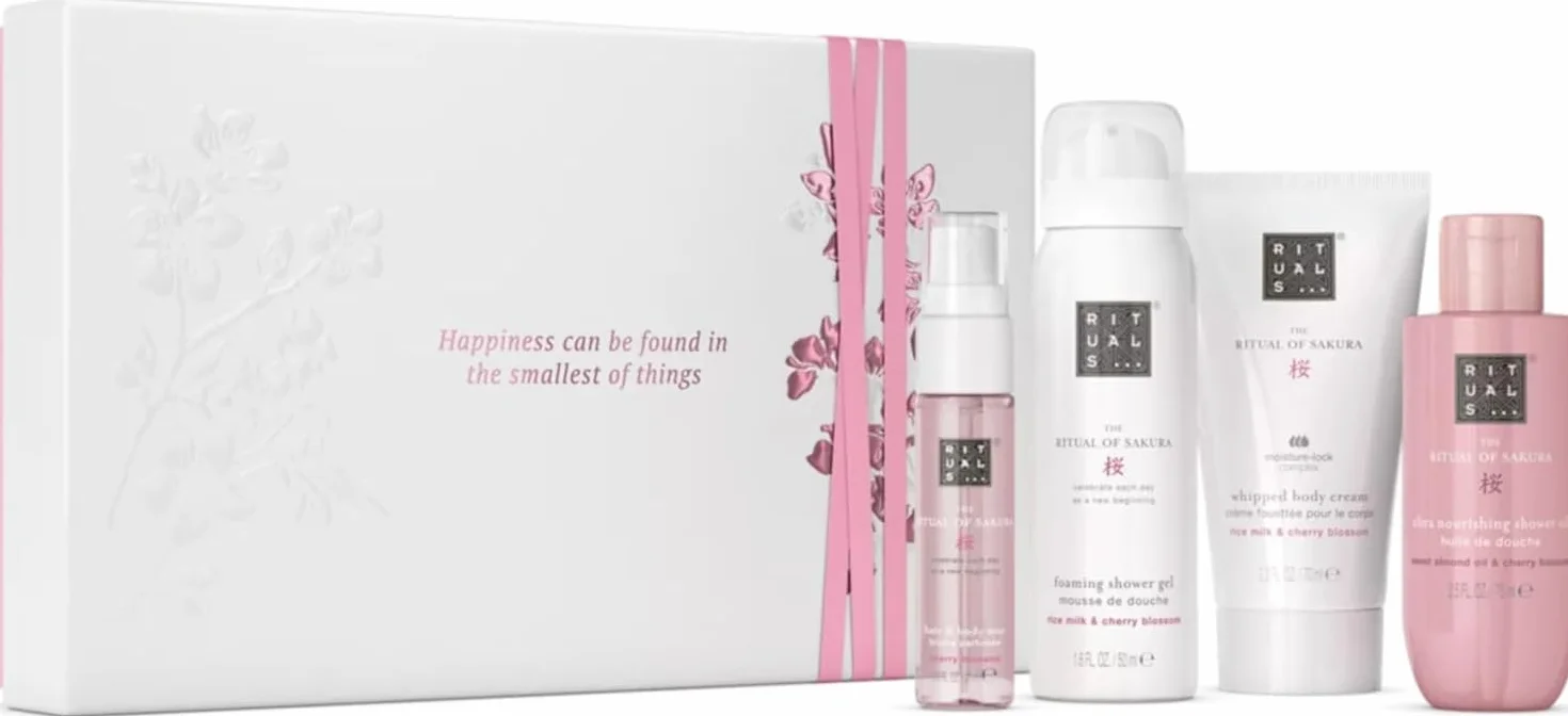 Coffret Rituals The Ritual of Sakura Soins Peau Fleurs Cerisier Lait Riz Cadeau Détente Bien-être