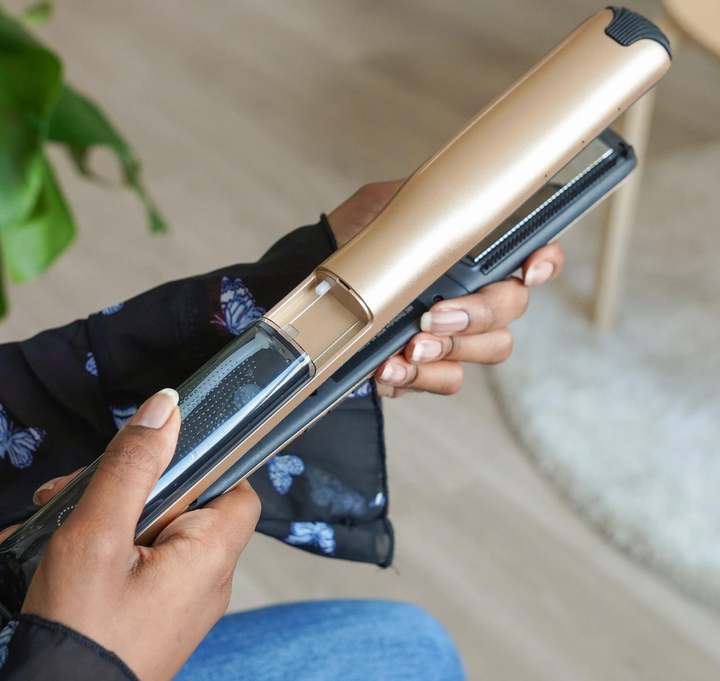 Demeliss Lisseur Vapeur Titanium V2.0 Fer à Vapeur 2 en 1 Plaques Flottantes Fines