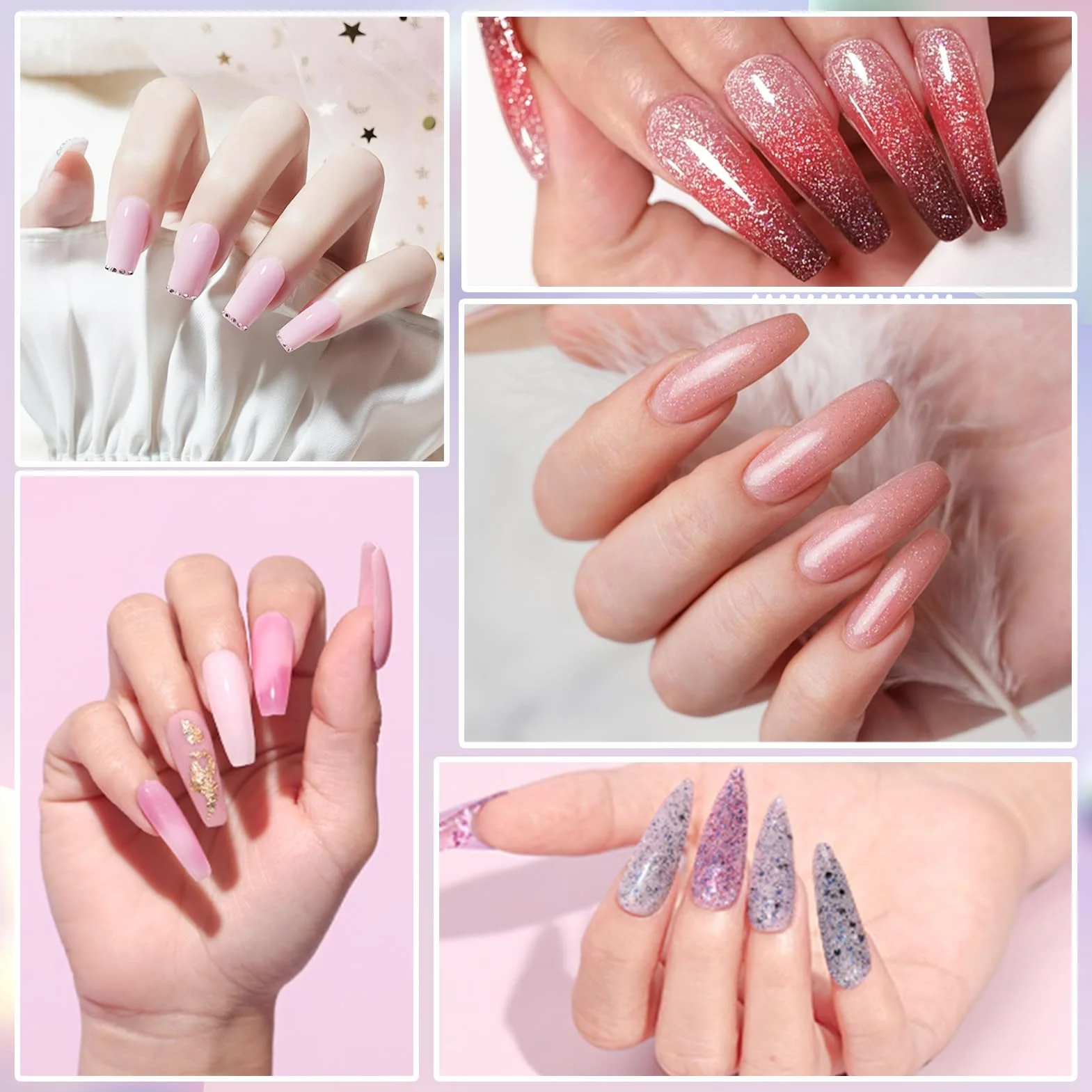 Milai Kit Ongle Gel UV Complet 180W Lampe, Ponceuse Acrylique DIY