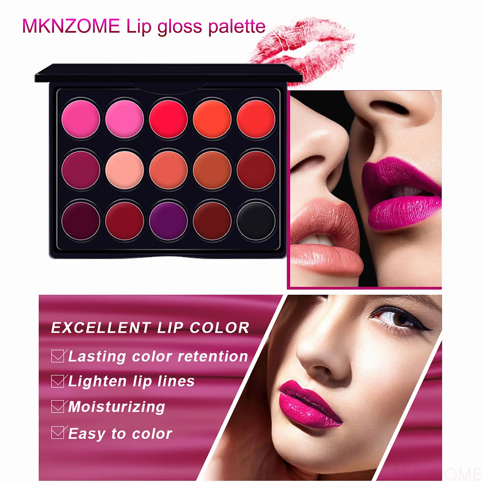 MKNZOME 27Pcs Kit de Maquillage Professionnel avec Palette Fard à Paupières et Sac de Rangement