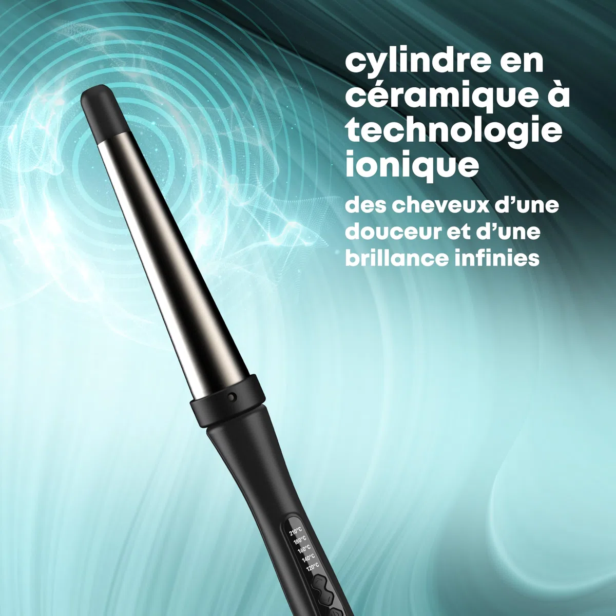 Revamp Progloss Big Hot Wand Fer à Boucler Conique Céramique avec Gant Protecteur de Chaleur