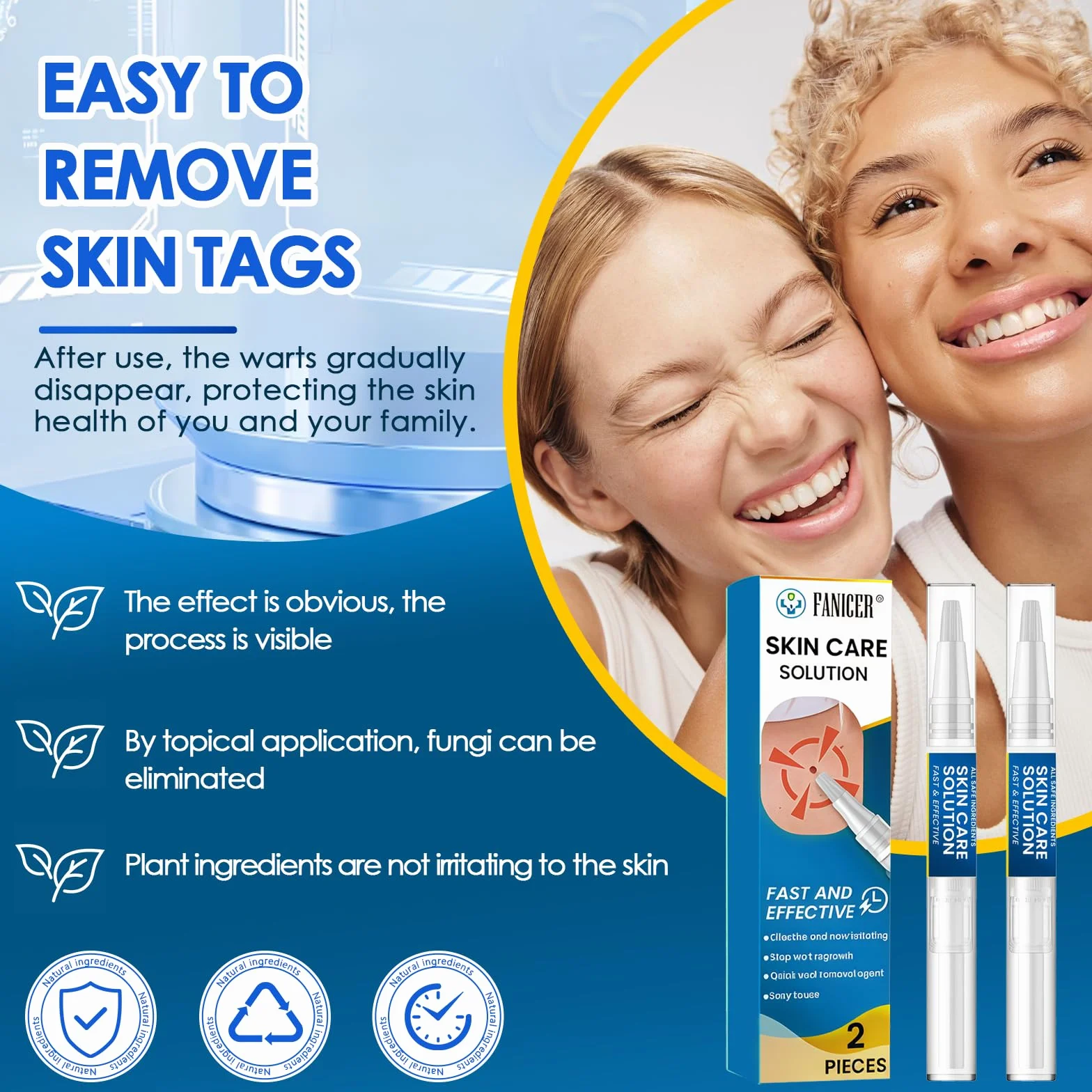 Stylo Anti Verrue 5ml 2 Pièces, Liquide de Soin Verrues, Éliminateur de Cuticules
