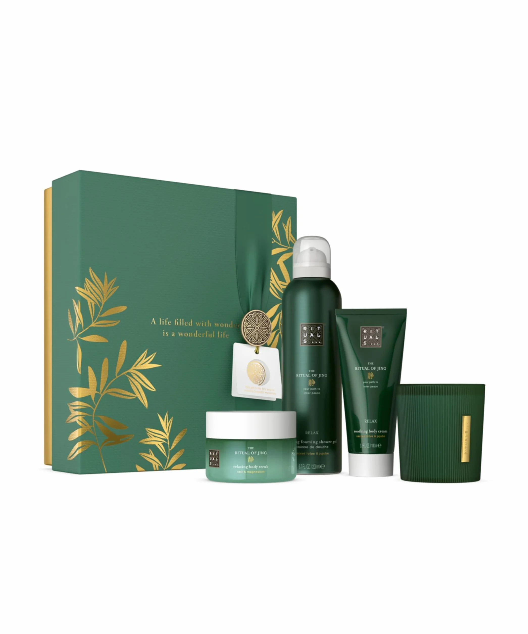 RITUALS Coffret cadeau The Ritual of Jing taille intermédiaire - Boîte cadeau bain fleur de lotus jujube