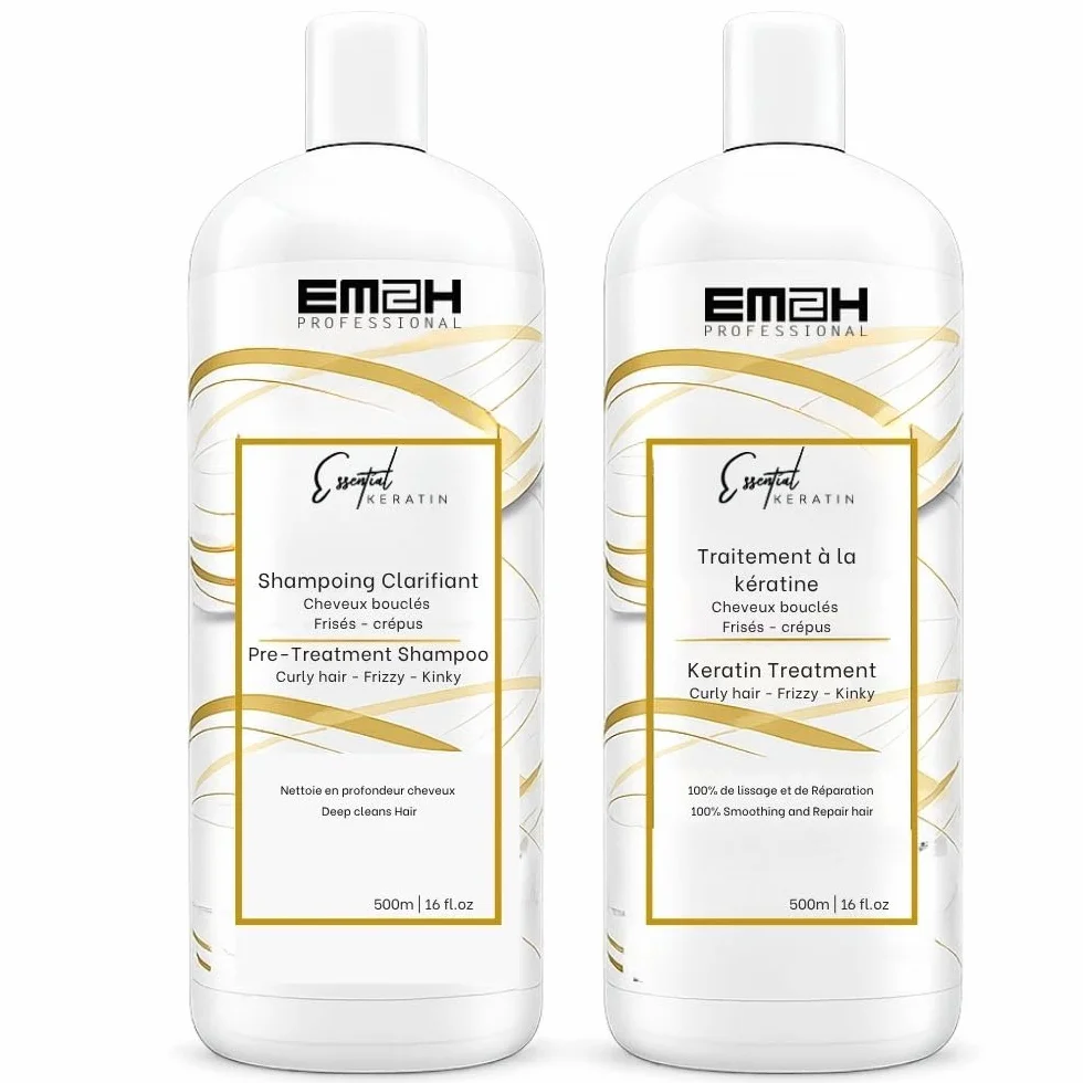Essential Keratin kit de Lissage Brésilien cheveux crépus 500ml lot de 2